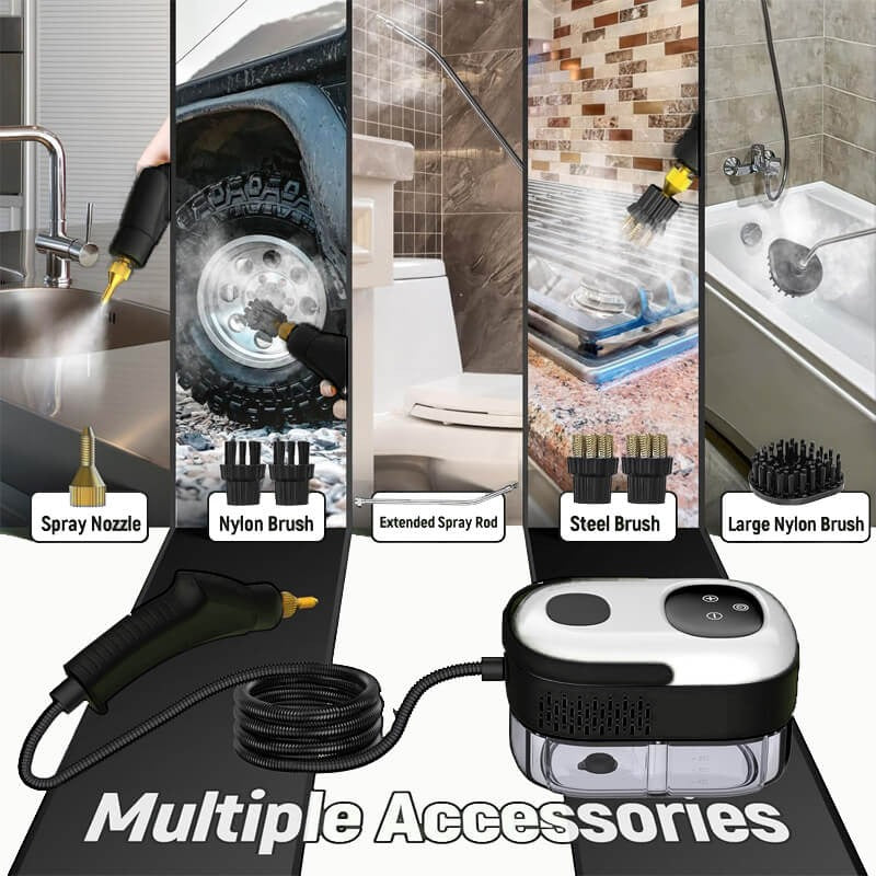 Powerful 2500W High-Pressure Steam Cleaner with Protective Gloves