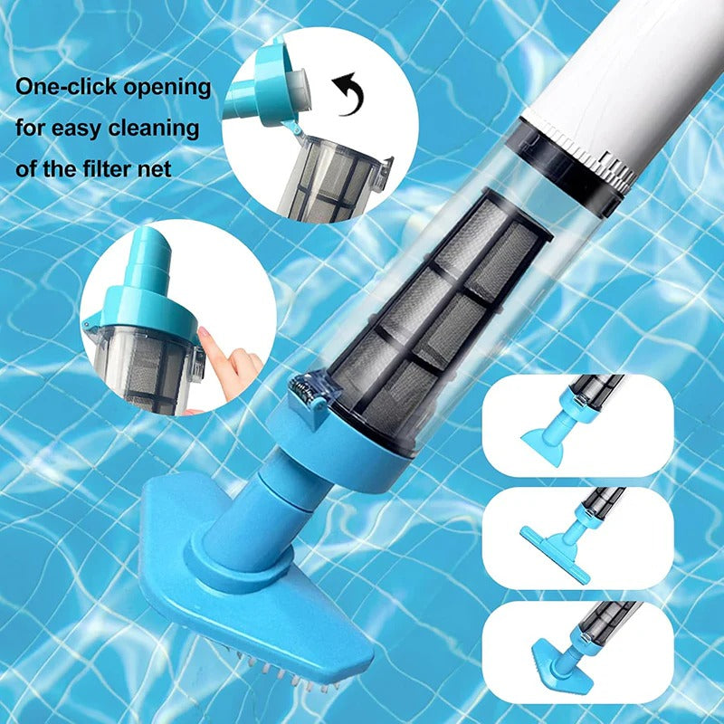 3-in-1 Cordless Pool Vacuum Cleaner - Rechargeable & Portable Cleaning Power