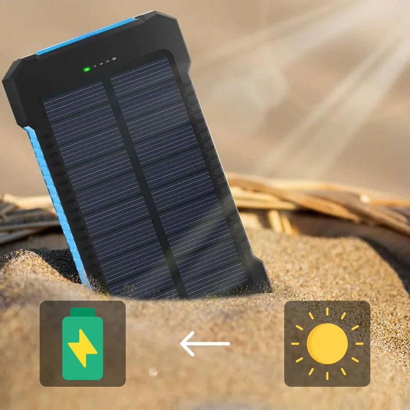 Massive 500,000mAh Solar Power Bank – Waterproof, Portable External Battery Pack