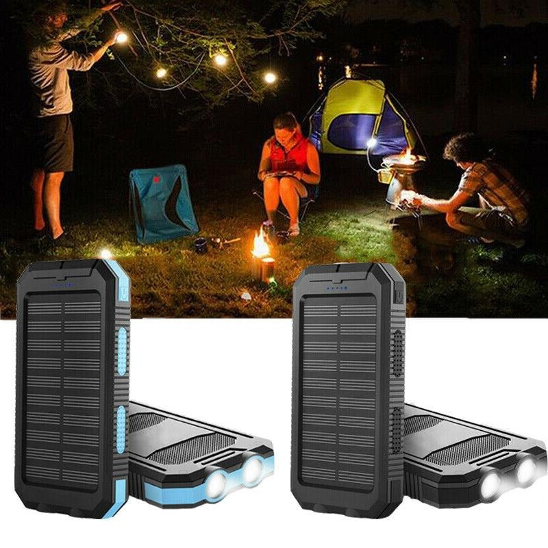 Massive 500,000mAh Solar Power Bank – Waterproof, Portable External Battery Pack
