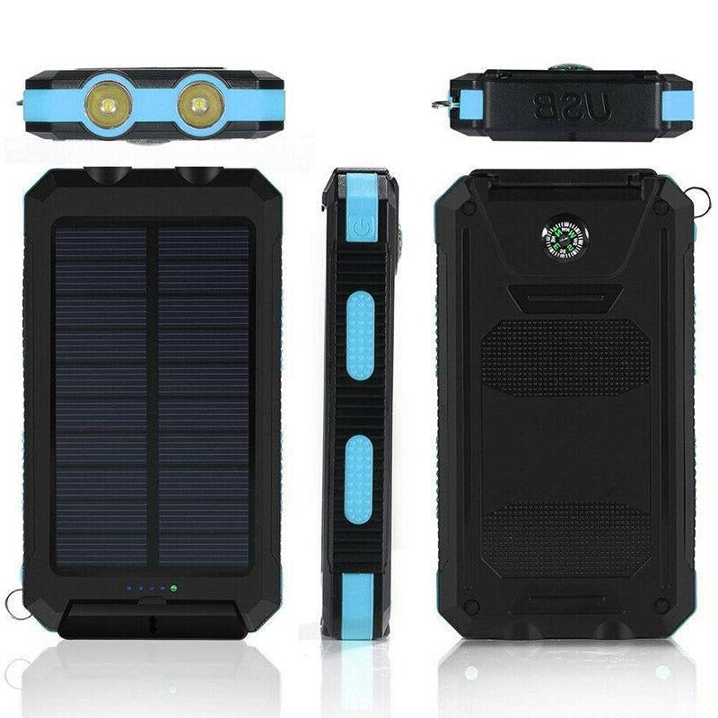 Massive 500,000mAh Solar Power Bank – Waterproof, Portable External Battery Pack