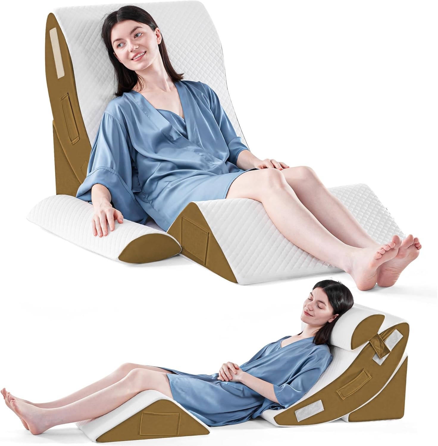 4-Piece Orthopedic Bed Wedge Pillow Set for Maximum Comfort and Support