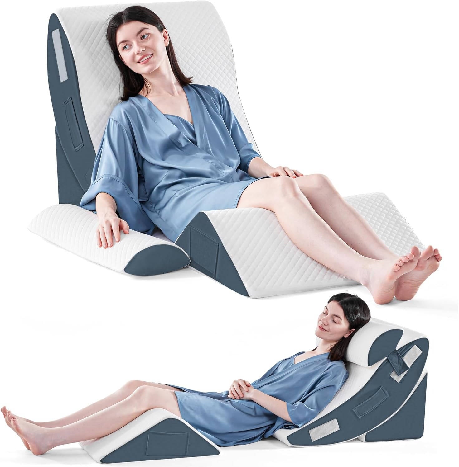 4-Piece Orthopedic Bed Wedge Pillow Set for Maximum Comfort and Support