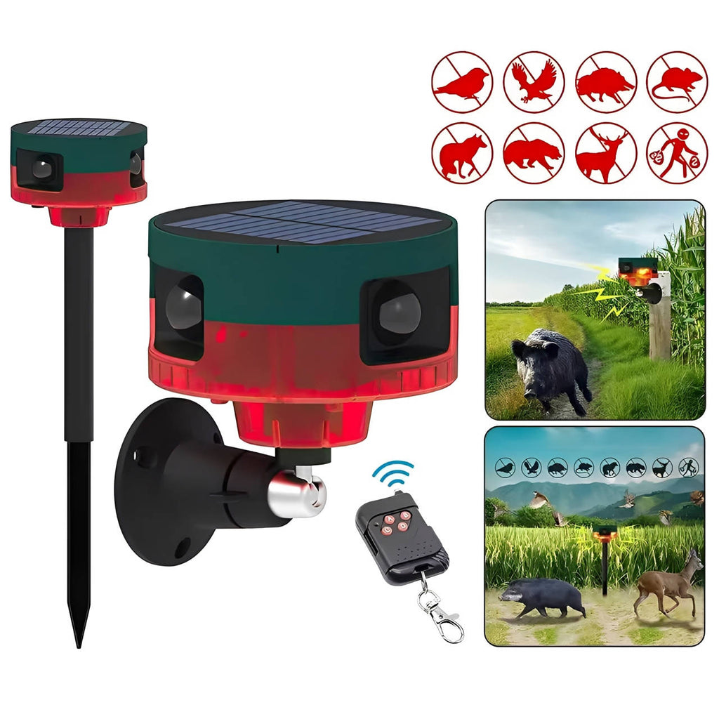 360-Degree Solar Repeller: Effective Deterrent for Pigeons and Other Birds, Wild Boar, Rabbits & Deer