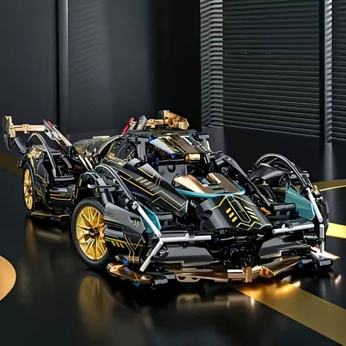 1690 Piece V12 Model Car Building Block Set – Build a Realistic, Detailed V12 Engine Car