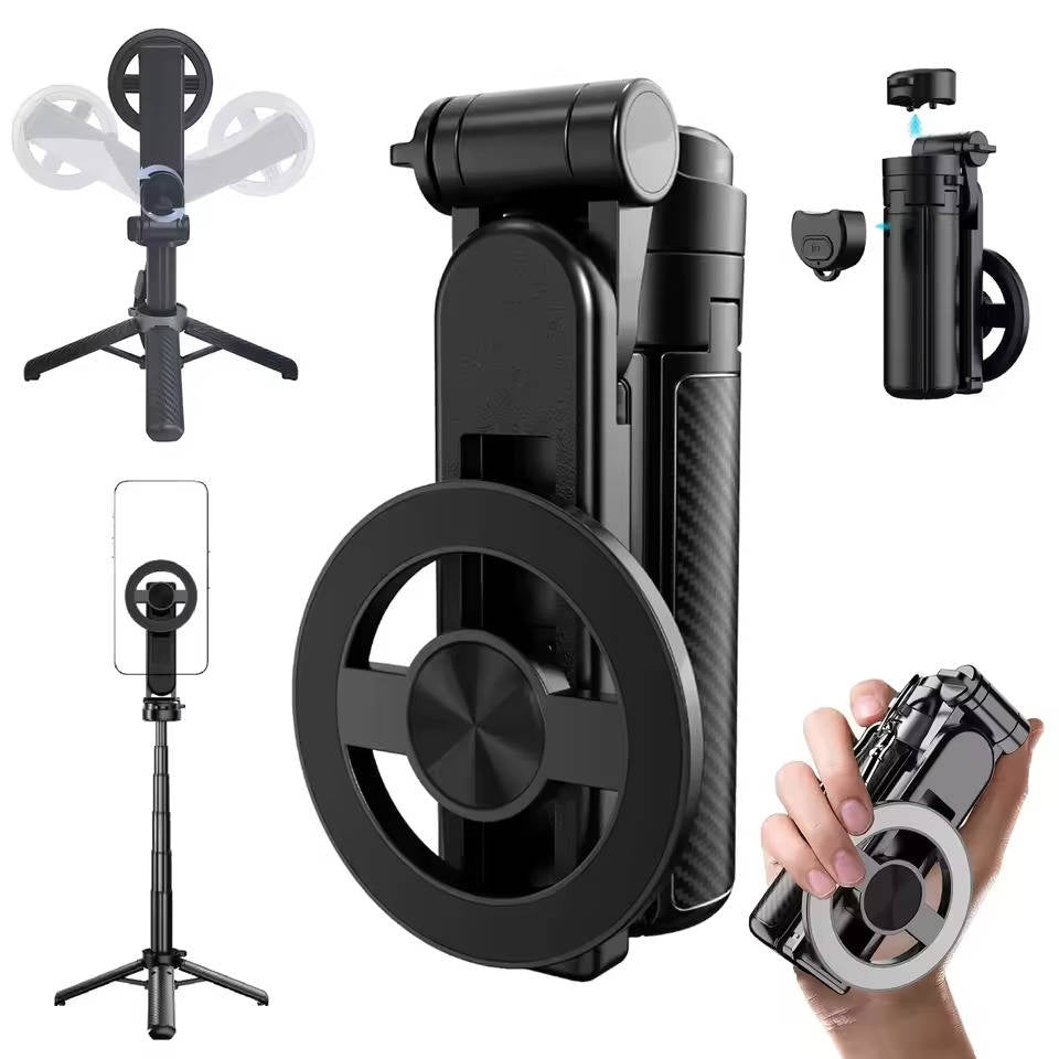 4-in-1 Magnetic Selfie Stick — Versatile, Portable Selfie Tool for Perfect Shots
