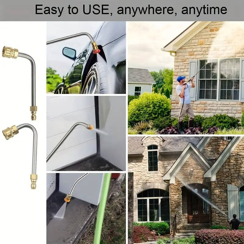 4000 PSI Telescoping Power Washer Extension Wands for Gutters, Roof Drainage & Exterior Wall Cleaning