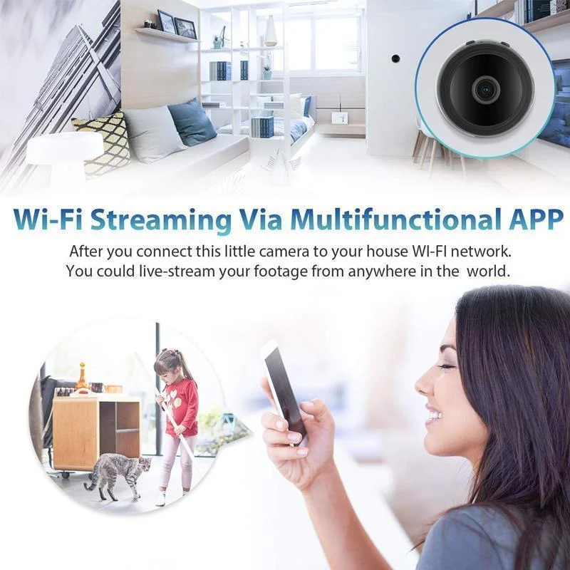1080p Magnetic WiFi Mini Camera - Ultra-Compact Wireless HD Surveillance