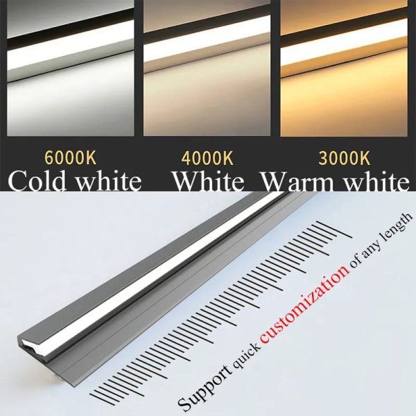 45-Degree LED Under-Cabinet Light Bars — Ultra-Thin, Invisible Strips for Sleek, Seamless Illumination