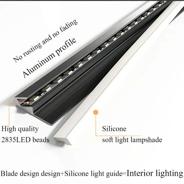 45-Degree LED Under-Cabinet Light Bars — Ultra-Thin, Invisible Strips for Sleek, Seamless Illumination