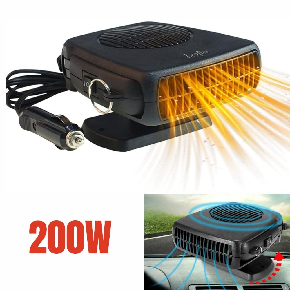 12V Car Heater Fan - Portable Ceramic Auto Heater, 150W/300W for Fast Defrost & Quick Heating