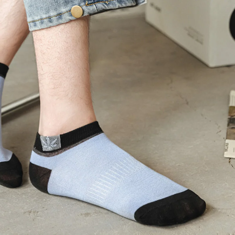 20-Pair Pack: Men's Casual Thin Cotton Sweat-Wicking Low-Cut Ankle Socks