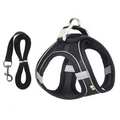 Comfort-Fit Adjustable Harness and Leash Set for Small Dogs and Cats