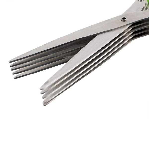 5-Blade Kitchen Salad Scissors for Fast, Precise Cutting