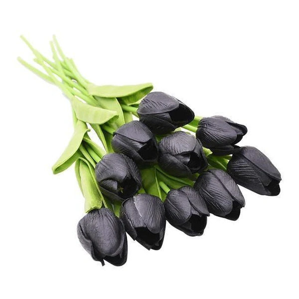 Set of 10 Realistic Artificial Tulip Flowers