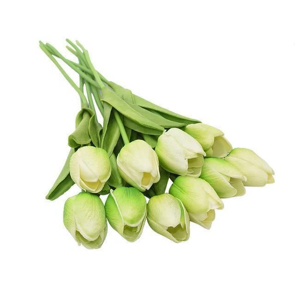 Set of 10 Realistic Artificial Tulip Flowers