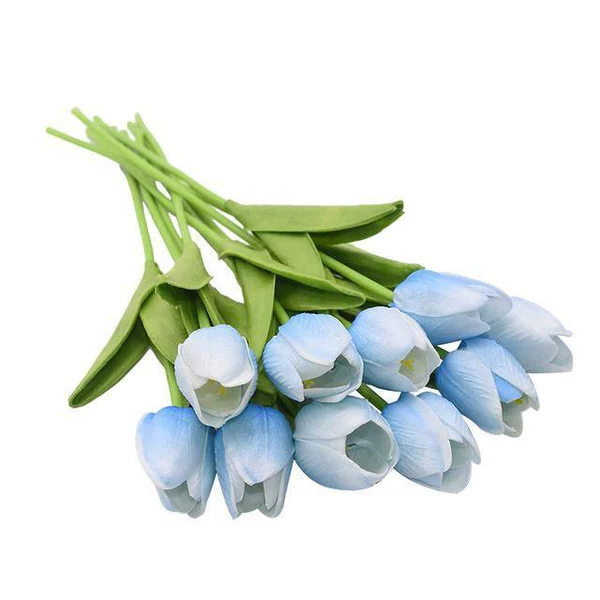 Set of 10 Realistic Artificial Tulip Flowers