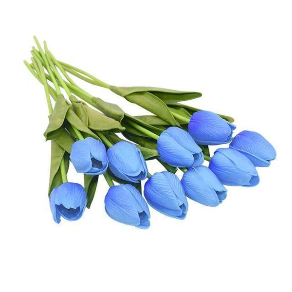 Set of 10 Realistic Artificial Tulip Flowers