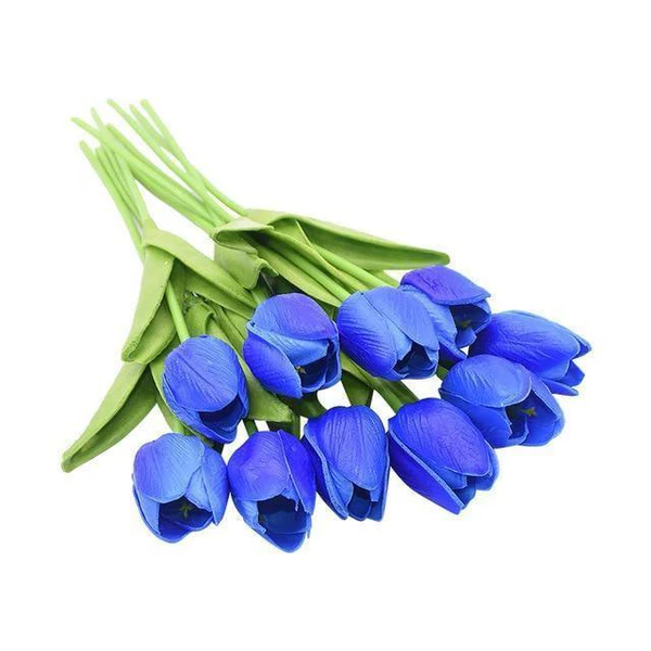 Set of 10 Realistic Artificial Tulip Flowers