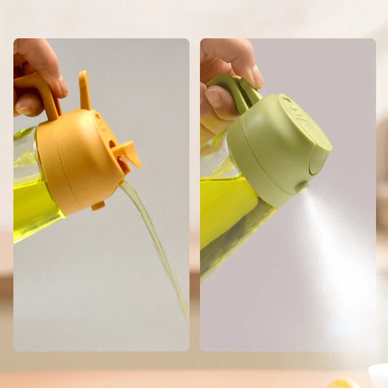 Dual-Function Glass Oil Sprayer and Dispenser - 2-in-1 Kitchen Essential
