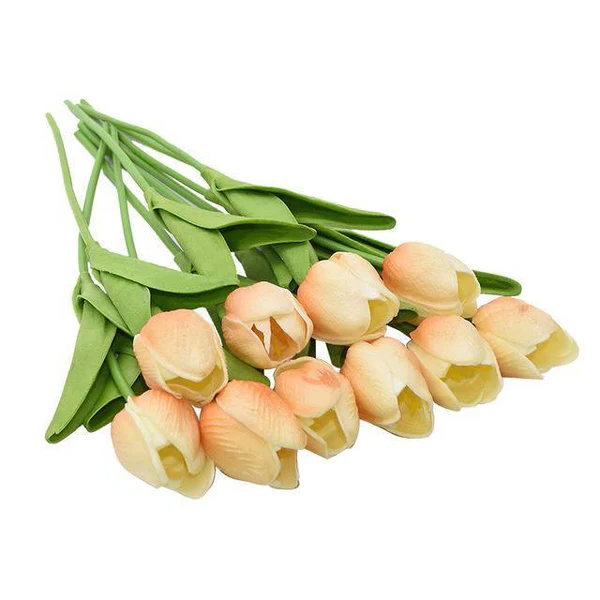 Set of 10 Realistic Artificial Tulip Flowers
