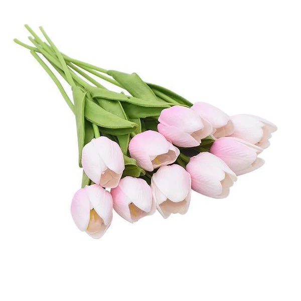 Set of 10 Realistic Artificial Tulip Flowers