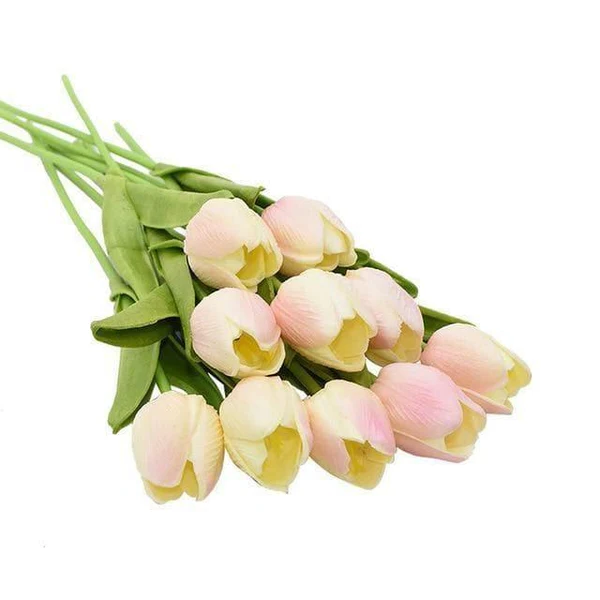 Set of 10 Realistic Artificial Tulip Flowers