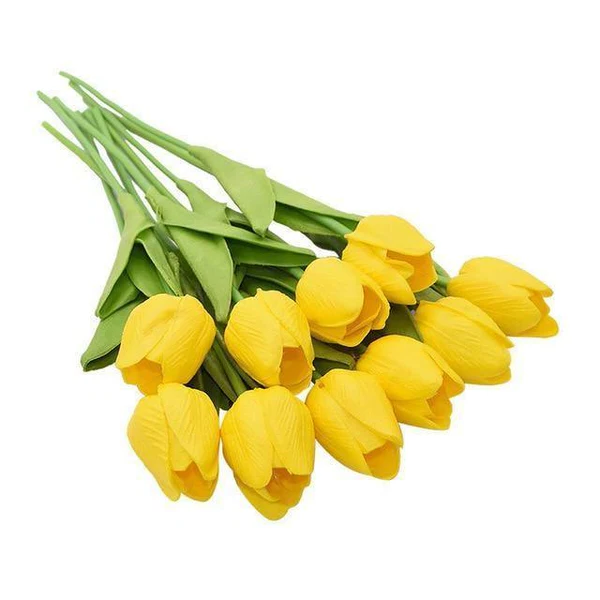 Set of 10 Realistic Artificial Tulip Flowers