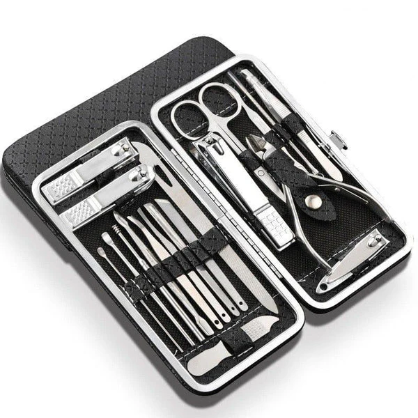 19-in-1 Stainless Steel Manicure Set - Nail Clipper Kit