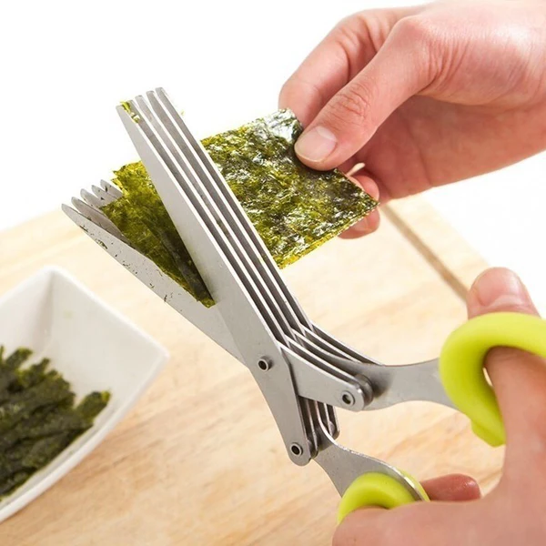 5-Blade Kitchen Salad Scissors for Fast, Precise Cutting
