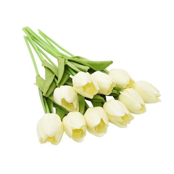 Set of 10 Realistic Artificial Tulip Flowers