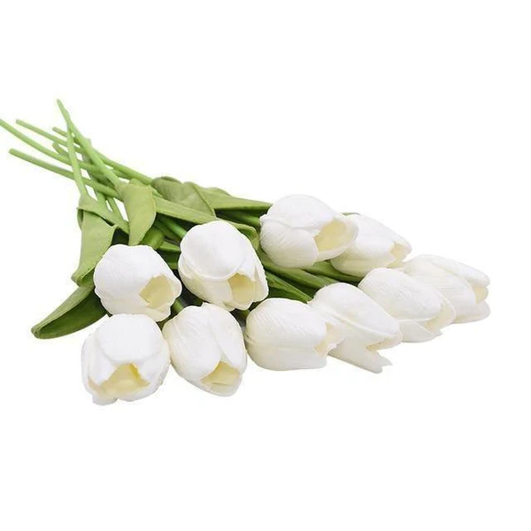 Set of 10 Realistic Artificial Tulip Flowers