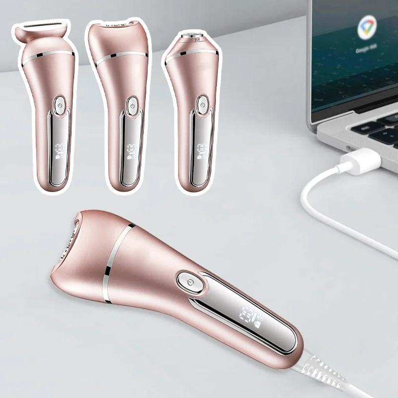 3-in-1 Waterproof Electric Shaver for Women - Smooth, Precise Shaving