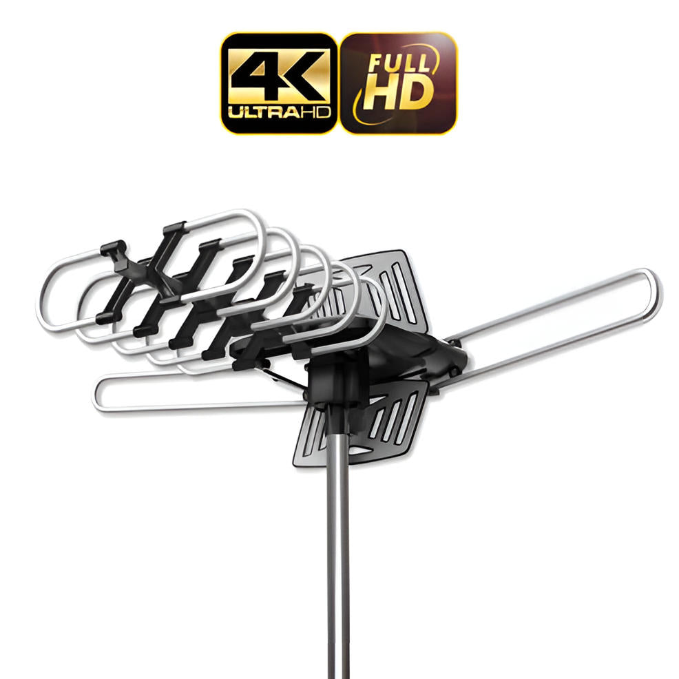 2025 Long-Range Digital Outdoor TV Antenna with 360° Motorized Rotation for Free HD Channels