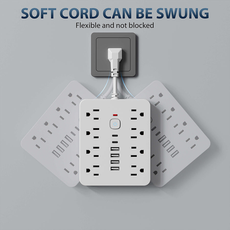 14-in-1 Power Strip with Surge Protection – The Ultimate Multi-Outlet Hub for Every Device