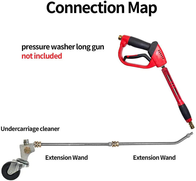 4000 PSI Under-Car Pressure Washer — Heavy-Duty Power for Deep Undercarriage Cleaning