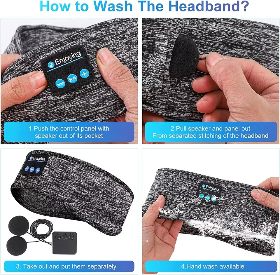 2-in-1 Wireless Sleeping Headphones Headband for Sleep, Workouts, and Jogging
