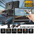 4-Inch Touchscreen Dual-Channel Dash Cam (Front & Rear)