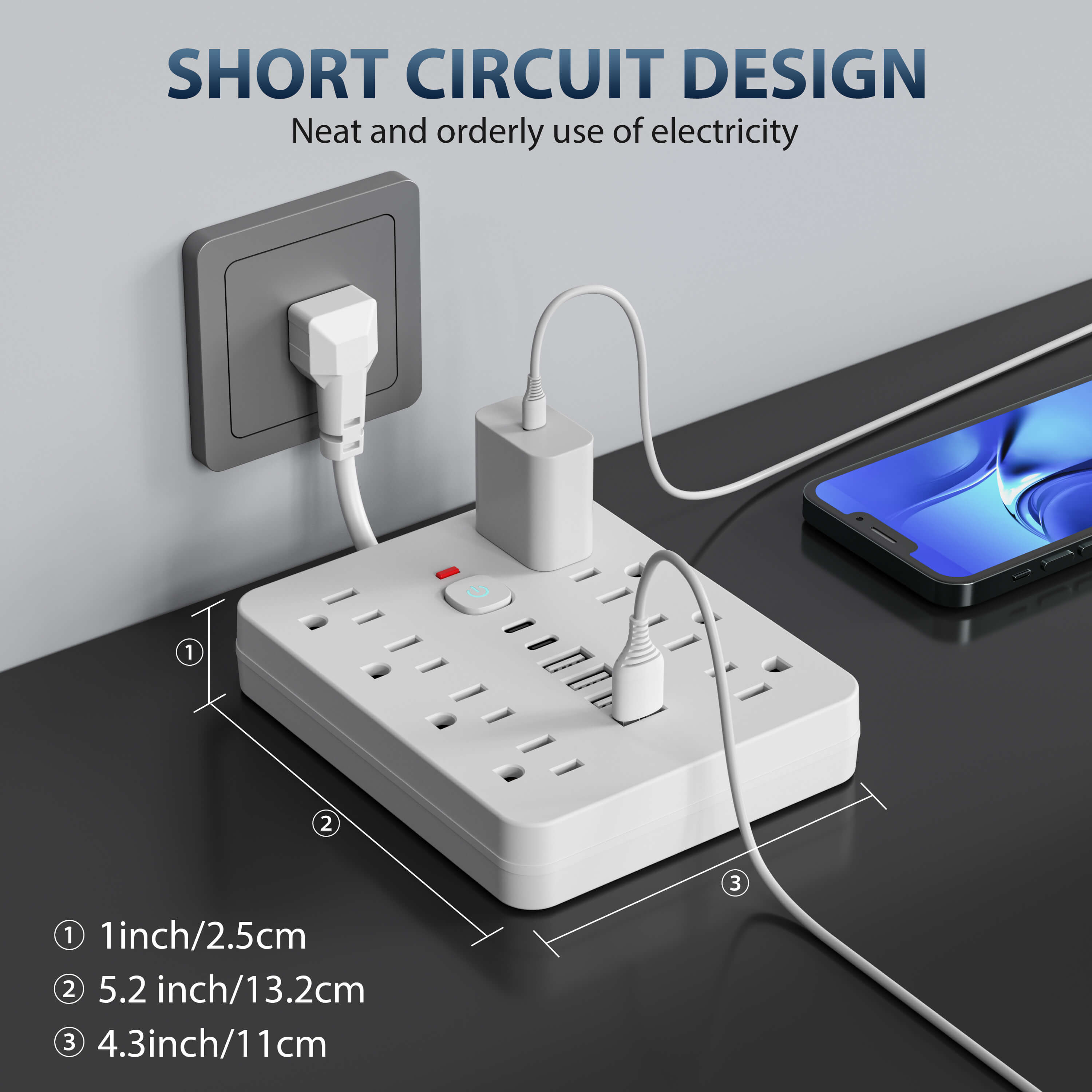14-in-1 Power Strip with Surge Protection – The Ultimate Multi-Outlet Hub for Every Device