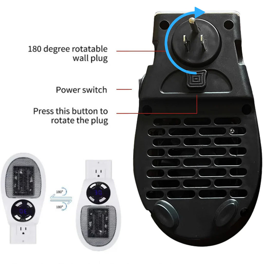 Compact 500W Portable Electric Heater for Quick, Efficient Warmth