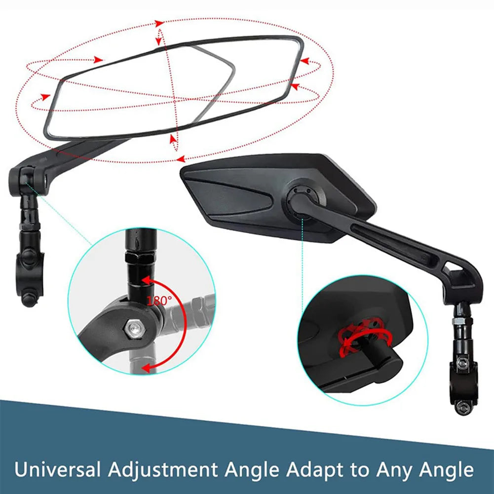 2-Pack Bike Mirrors for a Wide, Clear Rear View